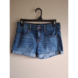 Mid Rise Casual Western Jean Shorts - Old Navy Sz 2 Medium Wash Cotton 2/$16